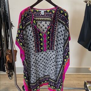 Trina Turk Printed Silk Scarf Dress Size Med.